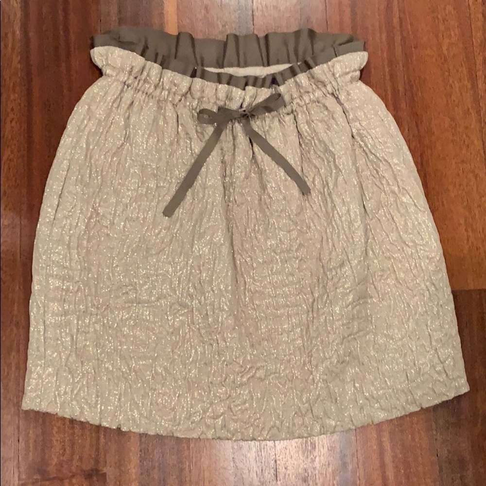 JCrew collection shimmery paper bag skirt